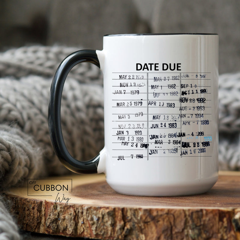 Library Due Date Mug