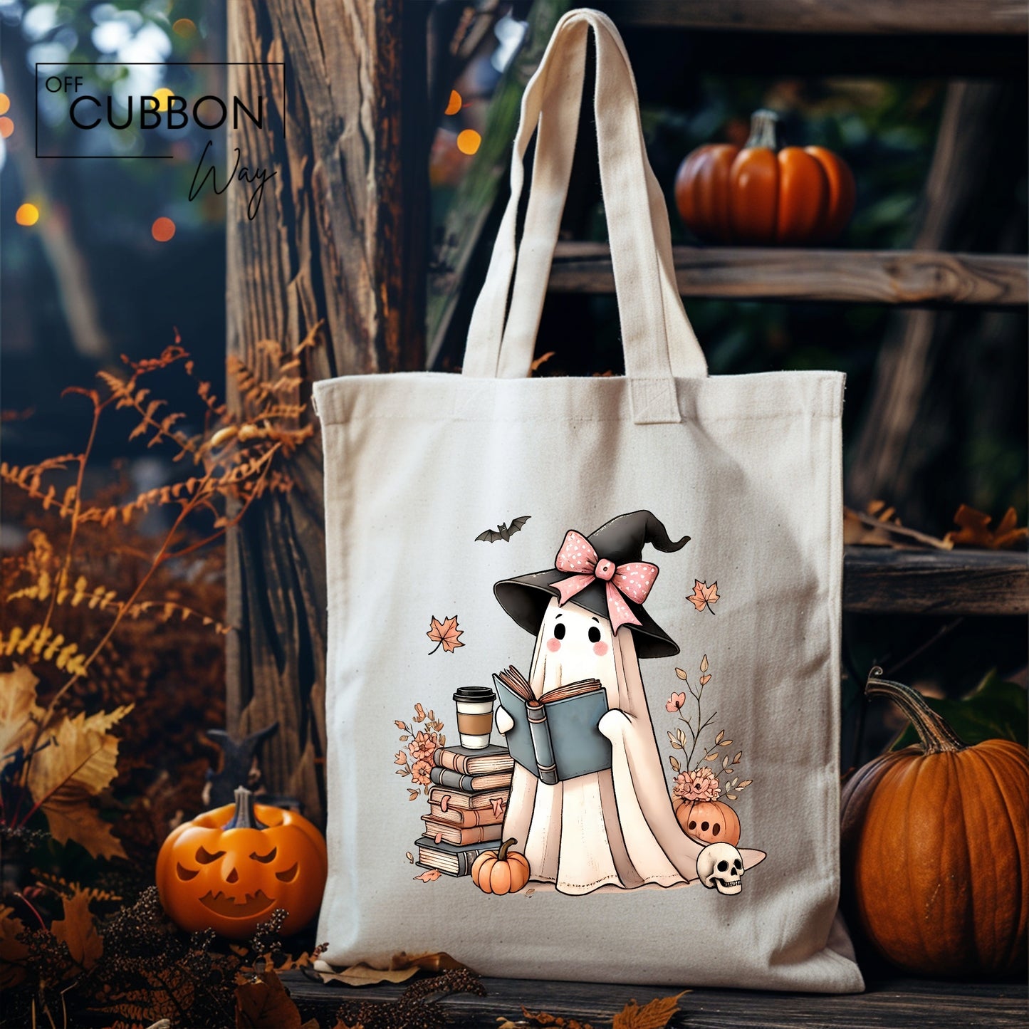 Boo loves Books Tote Bag