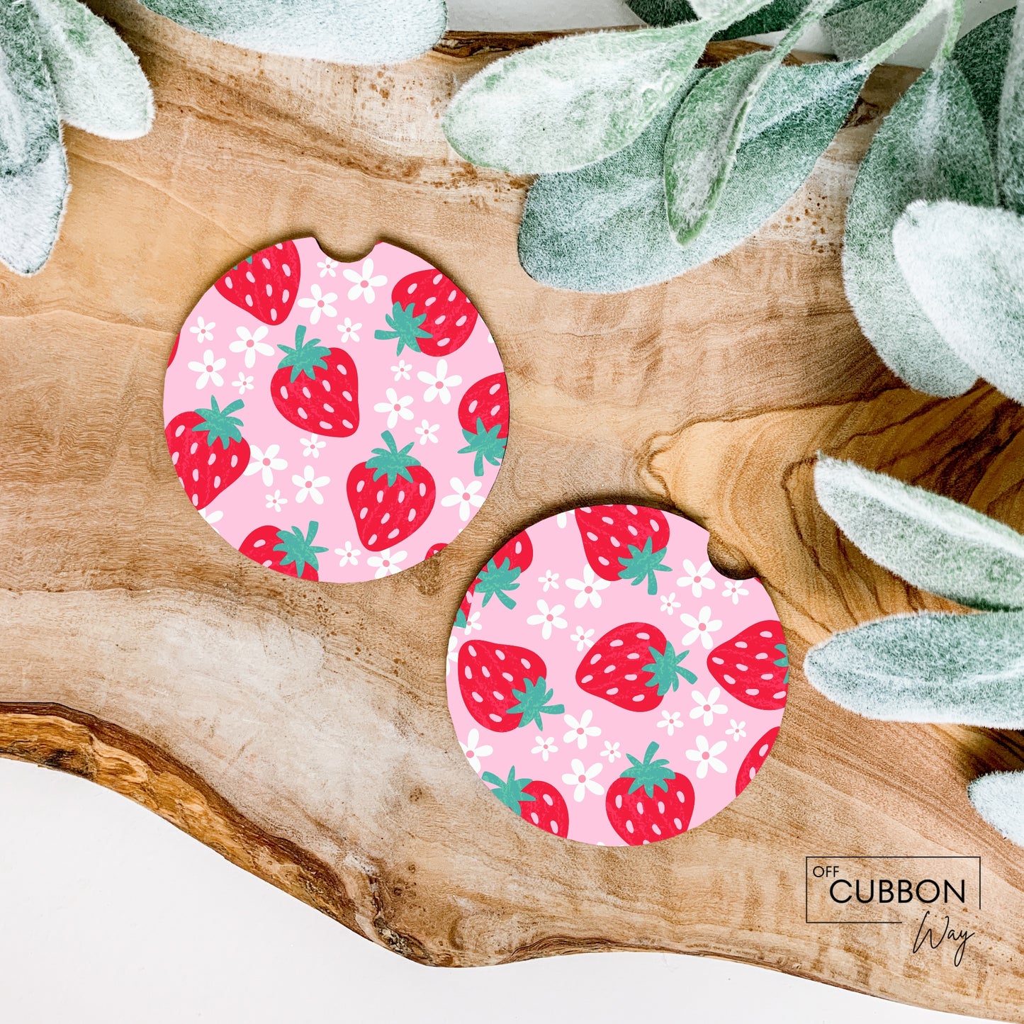 Strawberry Car Coaster