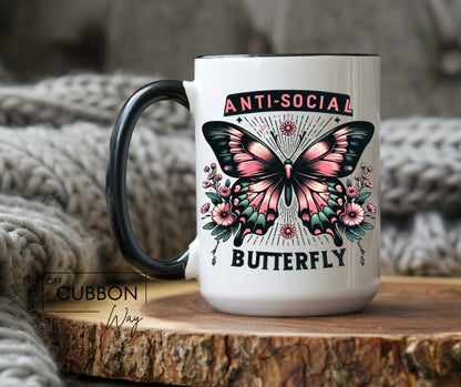 Anti-Social Butterfly Mug