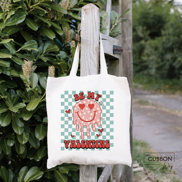 Checkered Be My Valentine Tote Bag