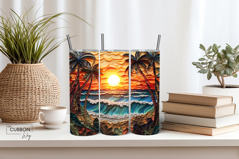 Sunset Waves Tumbler