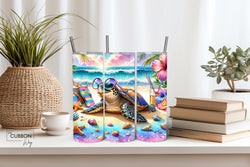 Cute Summer Turtle Tumbler