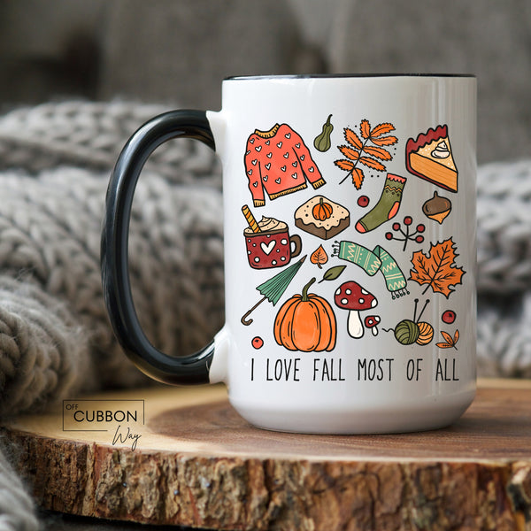 I Love Fall Most of All Mug