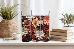 Leather Flowers Tumbler