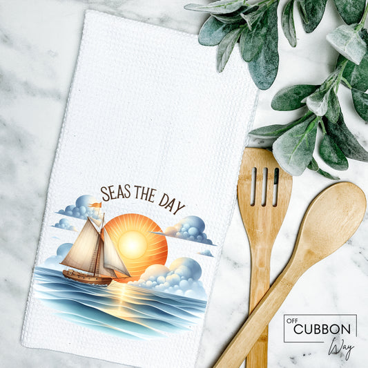 Seas The Day Kitchen Tea Towel