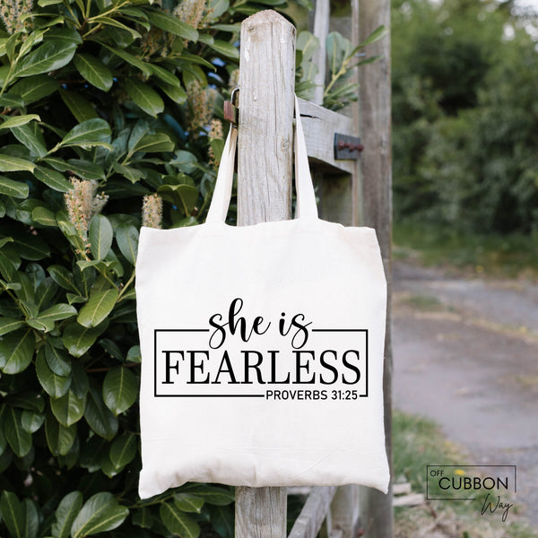 She Is Fearless Tote Bag