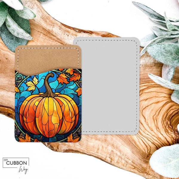 Stained Glass Pumpkin Card Caddy