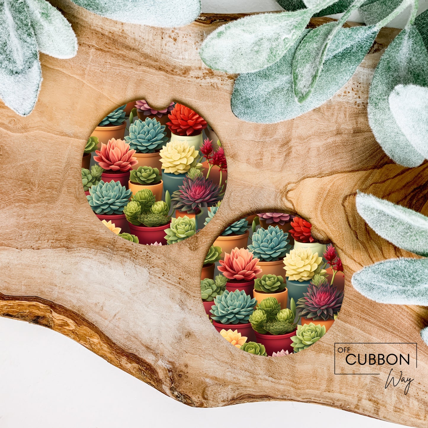 Succulents Pot Car Coasters