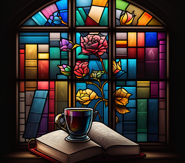 Stained Glass Book Tumbler